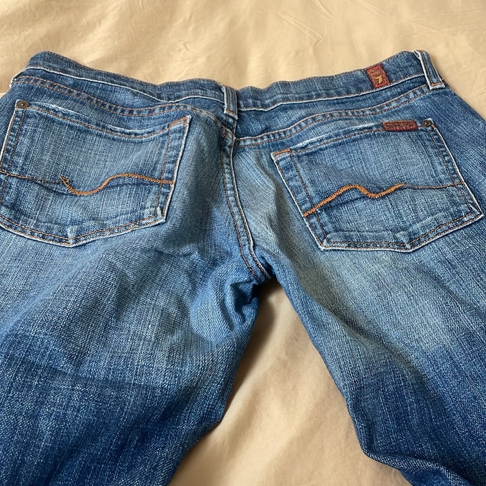 7 For All Mankind low rise boot cut jeans - Picture 2 of 5